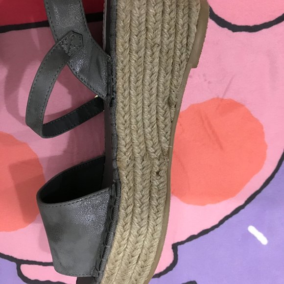 Sense of place Grey Wedge sandals  37 NEW - Picture 3 of 7